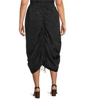 Bryn Walker Plus Cleo Memory Crunch Flat Front Ruched Skirt
