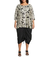 Bryn Walker Plus Cleo Memory Crunch Flat Front Ruched Skirt