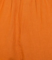 Bryn Walker Plus Light Linen Elastic Waist Wide Leg Pants