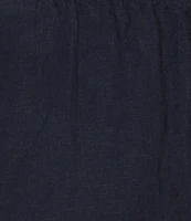 Bryn Walker Plus Size Akna Light Linen Elastic Waist Straight Leg Pants