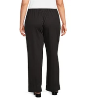 Bryn Walker Plus Size Anka Ponti Pocketed Straight Leg Pull-On Pants