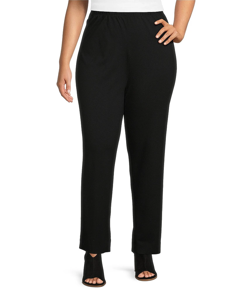 Bryn Walker Plus Size Anka Ponti Slim Leg Ankle Pants