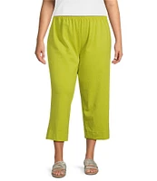 Bryn Walker Plus Size Cotton Jersey Pull-On Crop Pant