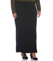 Bryn Walker Plus Size French Terry Knit Long Pencil Skirt