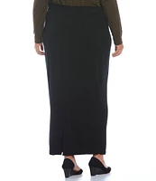 Bryn Walker Plus Size French Terry Knit Long Pencil Skirt