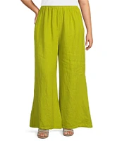 Bryn Walker Plus Size Osca Linen Wide Leg Pull-On Pant