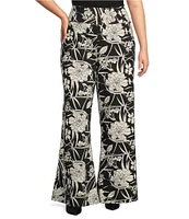 Bryn Walker Plus Size Oscar Modal Ponti Floral Print Pull-On Pants