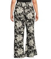 Bryn Walker Plus Size Oscar Modal Ponti Floral Print Pull-On Pants