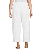 Bryn Walker Plus Size Pasha Cotton Jersey Wide-Leg Pull-On Cropped Pants
