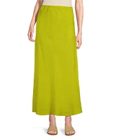 Bryn Walker Long Bias Elastic Waist Coordinating A-Line Pull-On Skirt