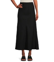 Bryn Walker Long Bias Elastic Waist Coordinating A-Line Pull-On Skirt