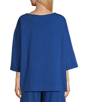 Bryn Walker Resort Cotton Jersey Round Neck 3/4 Sleeve Shirt