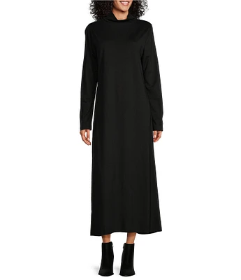 Bryn Walker Robin Modal Ponti Mock Neck Long Sleeve Shift Dress