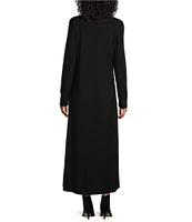 Bryn Walker Robin Modal Ponti Mock Neck Long Sleeve Shift Dress