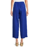 Bryn Walker Saba Light Linen Drawstring Waist Cropped Wide Leg Pants