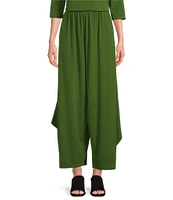 Bryn Walker Seamus Organic Bamboo Cotton Side Draping Wide-Leg Pull-On Pants