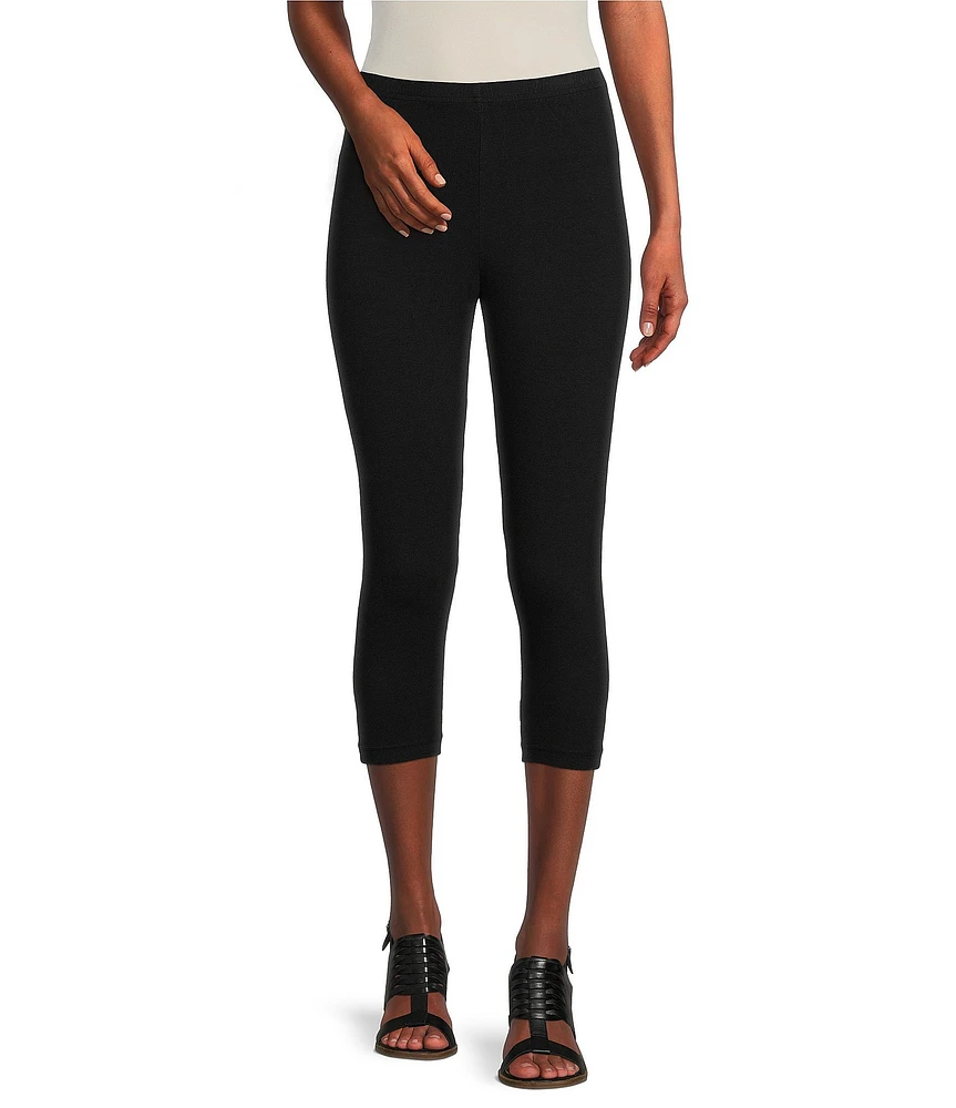 Bryn Walker Stretch Bamboo Cotton Pull-On Capri Leggings