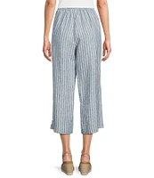Bryn Walker Stripe Linen Flat Front Straight Leg Coordinating Pants