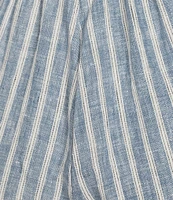 Bryn Walker Stripe Linen Flat Front Straight Leg Coordinating Pants