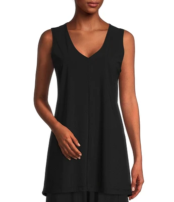 Bryn Walker Vibo Microfiber Jersey V-Neck Sleeveless Tunic