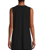 Bryn Walker Vibo Microfiber Jersey V-Neck Sleeveless Tunic