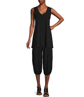 Bryn Walker Vibo Microfiber Jersey V-Neck Sleeveless Tunic