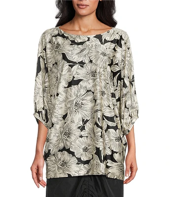 Bryn Walker Wilder Bianchi Neri Knit Boat Neck Elbow Sleeve Coordinating Tunic