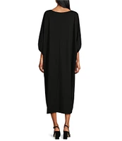 Bryn Walker Wilder Modal Ponti Round Neck Elbow Dolman Sleeve Maxi Dress