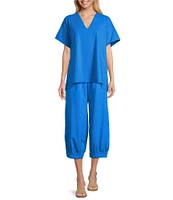 Bryn Walker Wyatt Cotton Jersey Elastic Waist Banded Cuff Pants