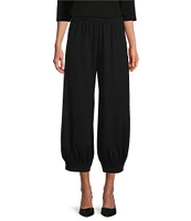 Bryn Walker Wyatt Cotton Knit Wide-Leg Crop Pull-On Pants