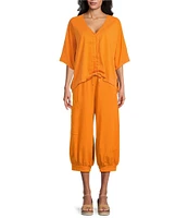 Bryn Walker Wylie Jersey Elastic Waist Balloon Banded Cuffed Pants