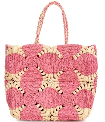Btb Los Angeles Alohi Rattan Tote Bag