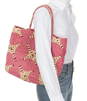 Btb Los Angeles Alohi Rattan Tote Bag