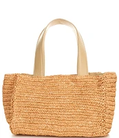 Btb Los Angeles Florian Flower Small Straw Tote Bag