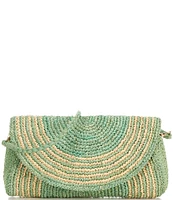 Btb Los Angeles Lily Straw Convertible Clutch Crossbody Bag