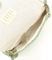 Btb Los Angeles Lily Straw Convertible Clutch Crossbody Bag