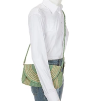 Btb Los Angeles Lily Straw Convertible Clutch Crossbody Bag