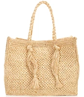 Btb Los Angeles Lucas Large Straw Tote Bag