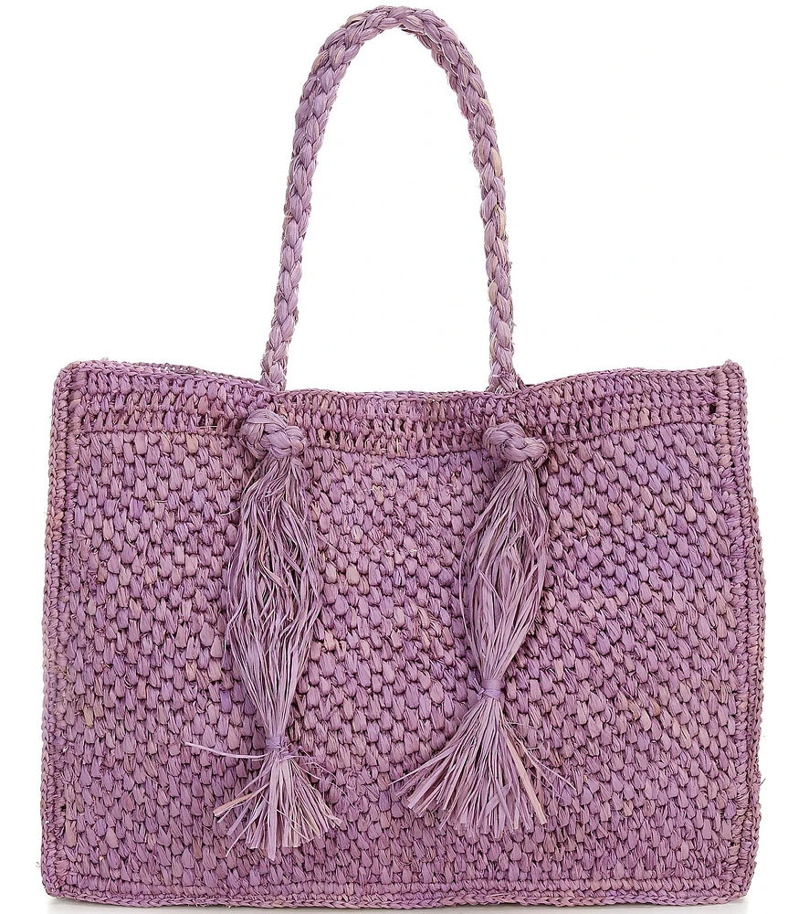 Btb Los Angeles Lucas Large Straw Tote Bag