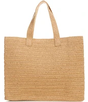 Btb Los Angeles Queen Beach Straw Tote Bag