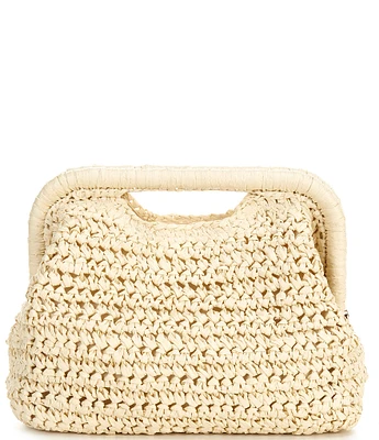 Btb Los Angeles Torino Raffia Frame Clutch