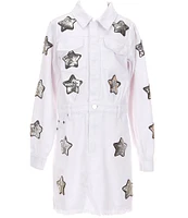 BuddyLove Big Girls Star Struck Denim Shirt Dress