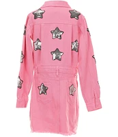 BuddyLove Big Girls Star Struck Denim Shirt Dress