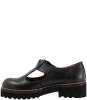 Bueno Abigail Leather T-Strap Platform Loafers