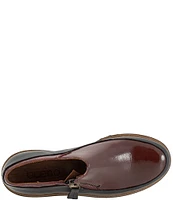 Bueno Amelia Patent Leather Side Zip Platform Loafers