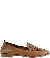 Bueno Blazey Leather Perforated Pointed Toe Loafers