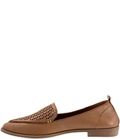 Bueno Blazey Leather Perforated Pointed Toe Loafers