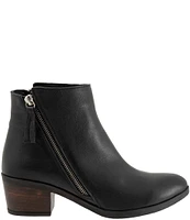 Bueno Camila Leather Dual Zip Booties