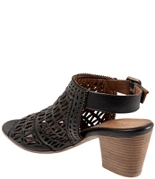 Bueno Candice Leather Laser Cut Out Sandals