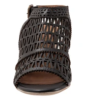 Bueno Candice Leather Laser Cut Out Sandals